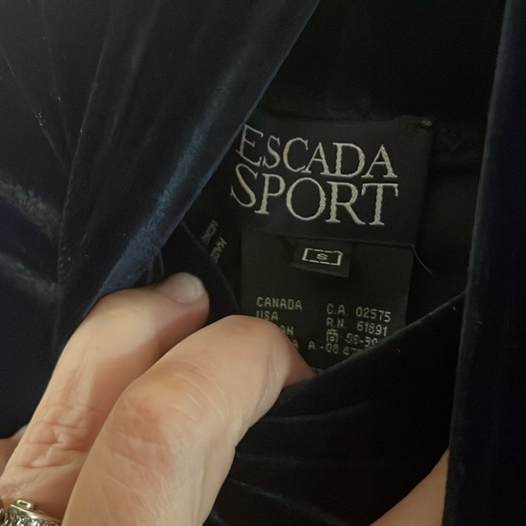 Escada Sport Midnight Blue Velour Turtleneck - Picture 3 of 5